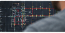 Technical sprinkler design layout on a drafting screen